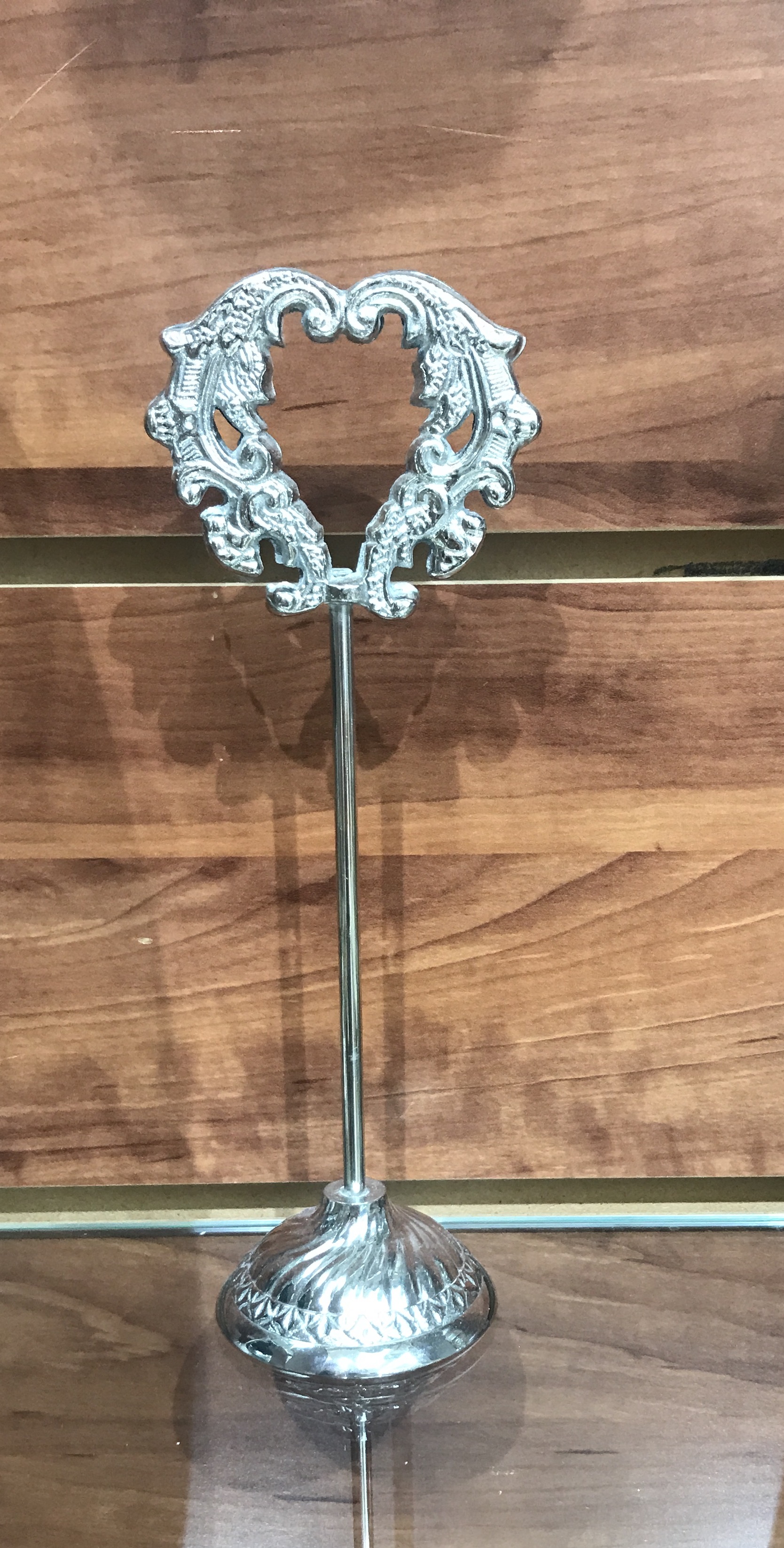 Small silver table number holder stand - Item # 14925