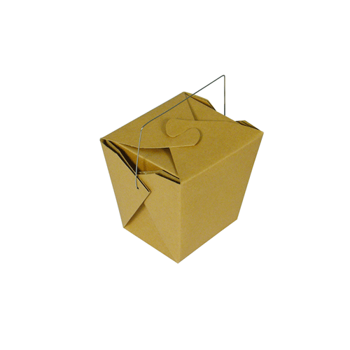 Gold take out boxes 4" x 3.5" x 4" - Item # 16219