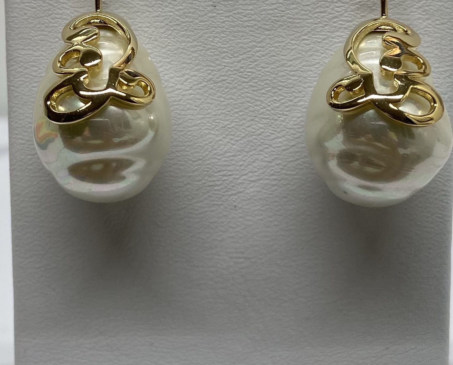 Earring mallorca pearls-gold - Item # 16422