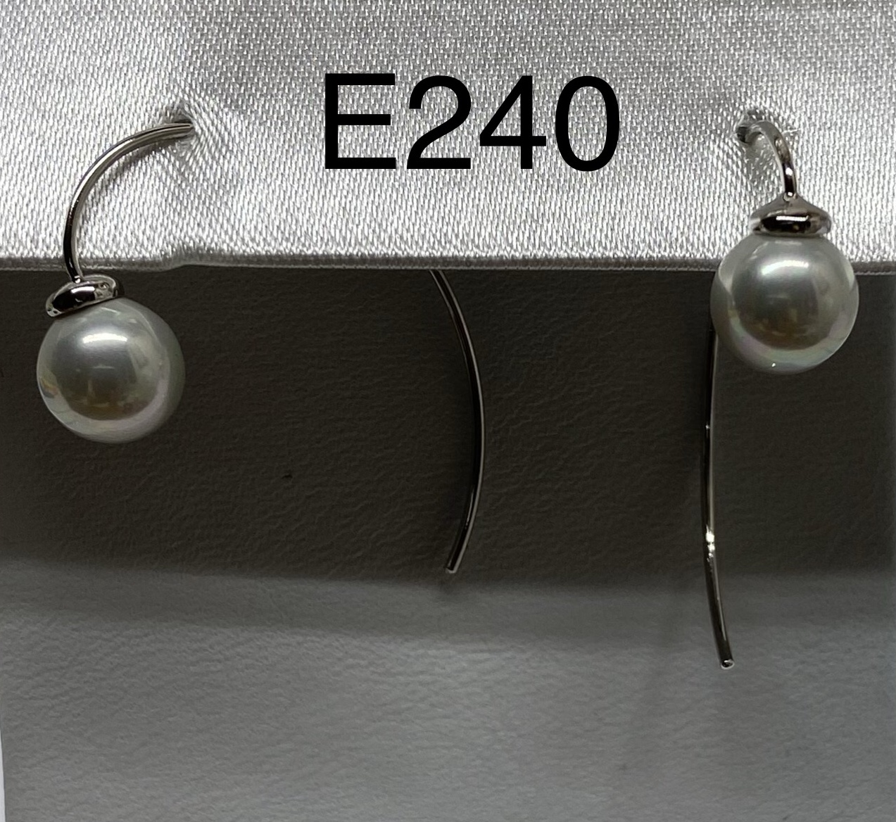 Earring mallorca pearls-rodio - Item # 16467