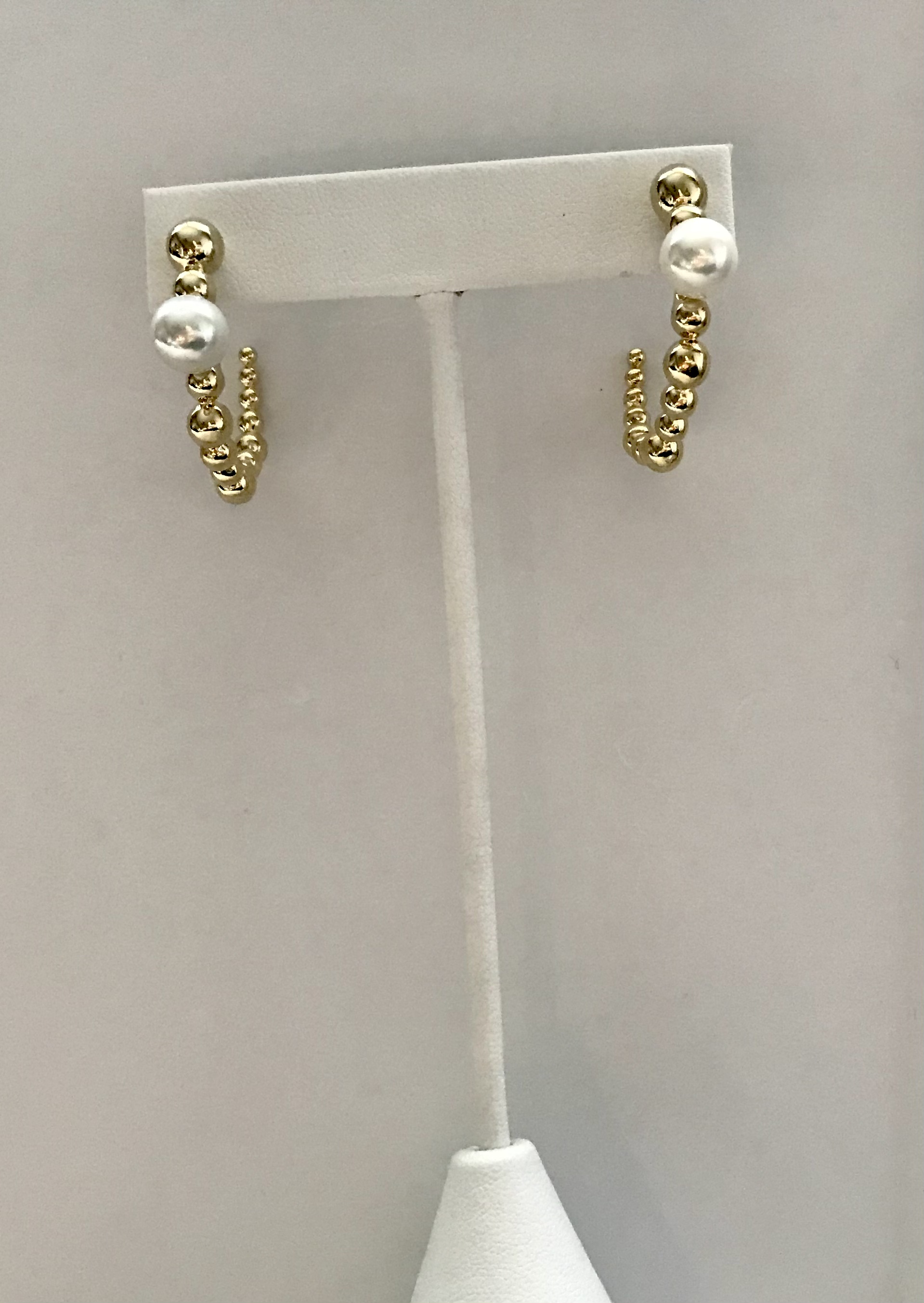 Earring mallorca pearls-gold - Item # 16482