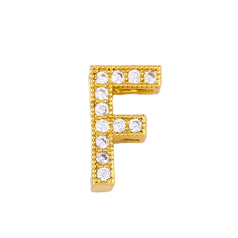 Initial f necklace diamond letter pendant couple necklace - Item # 16733