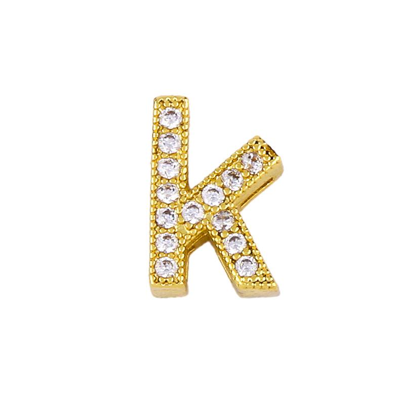 Initial k necklace diamond letter pendant couple necklace - Item # 16753