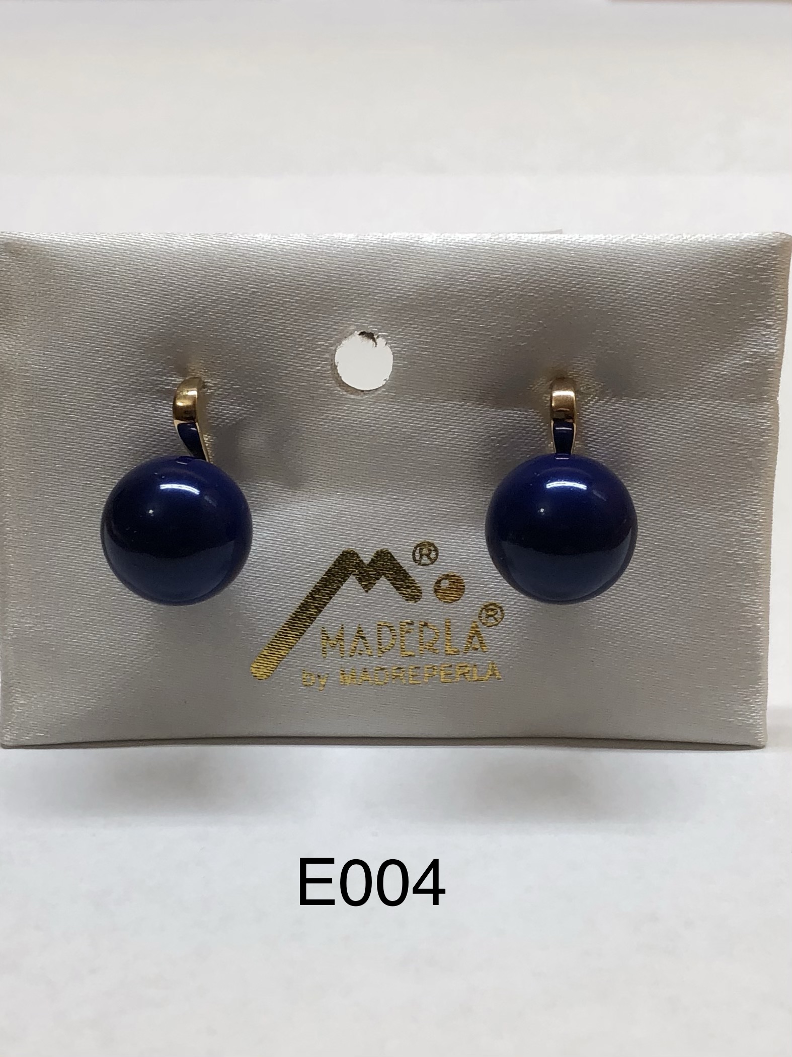 Earring 16mm mallorca pearls lapiz - Item # 17203