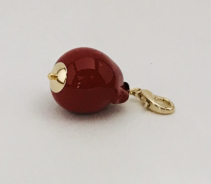 Pendant mallorca pearls 13x15 mm coral red barrocco - Item # 17665