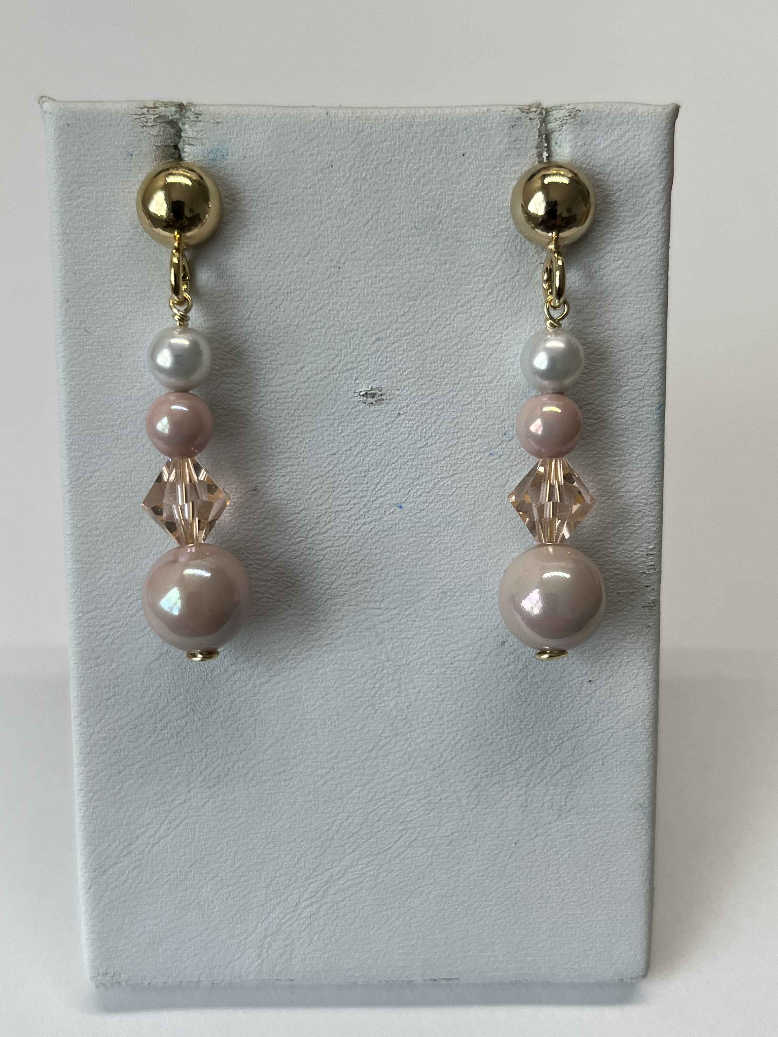 Earrings mallorca pearls-swarovski cristal - Item # 18238