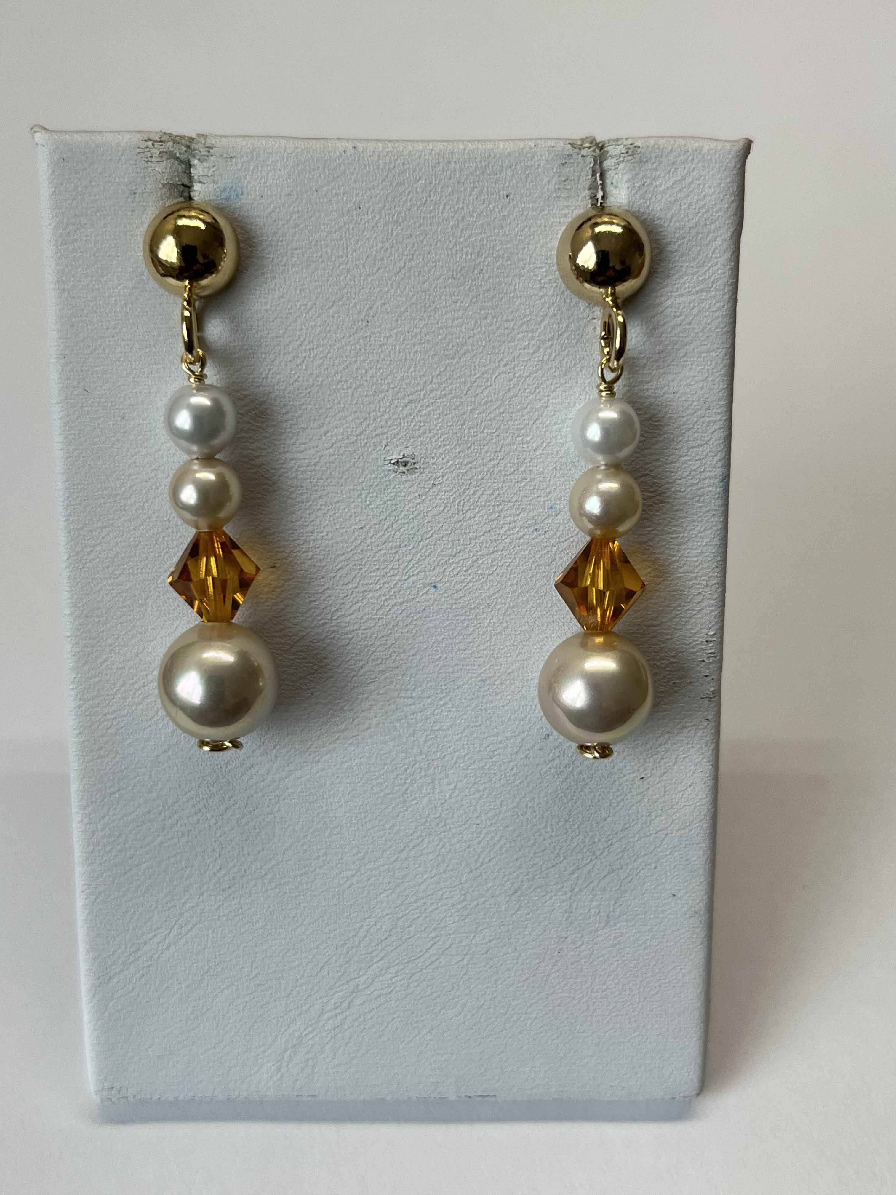 Earrings mallorca pearls-swarovski cristal - Item # 18239