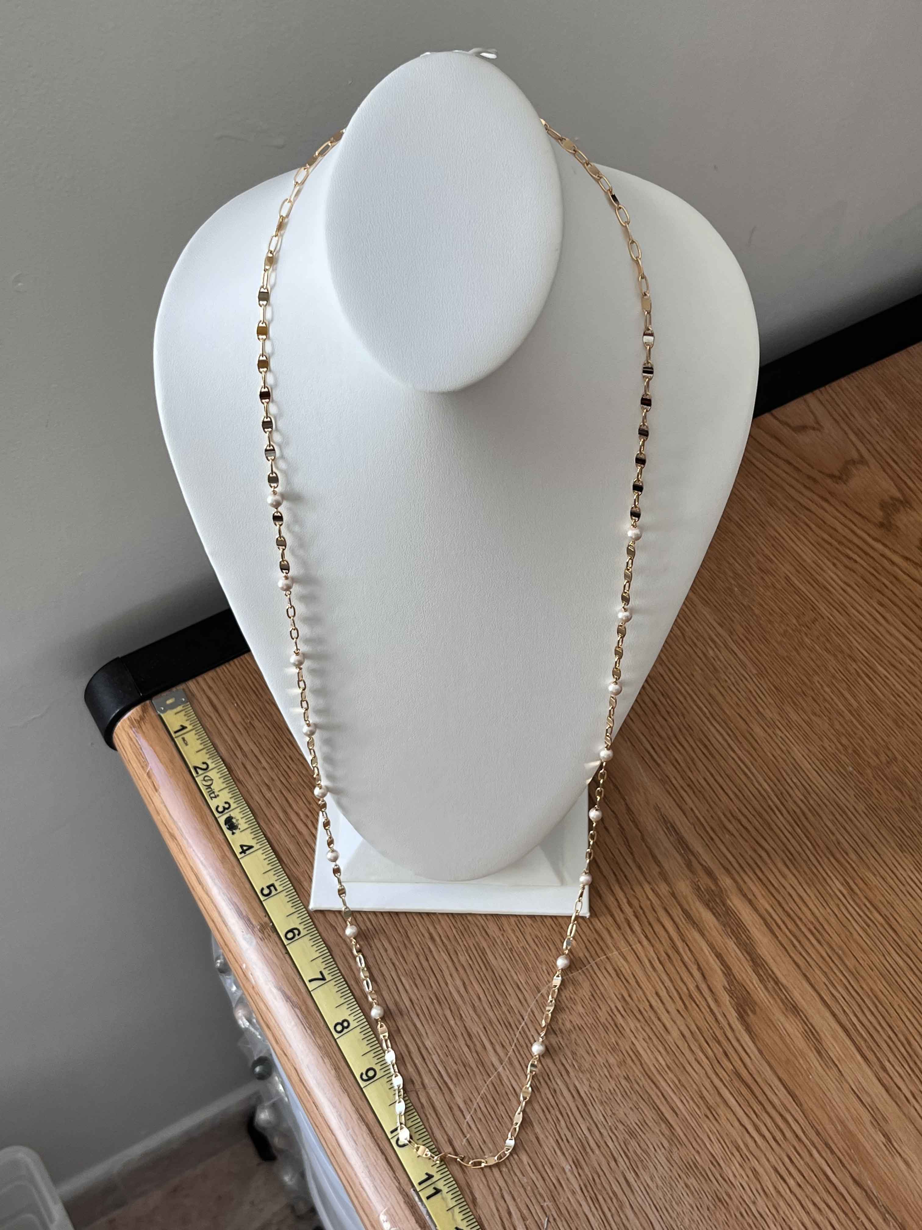 Necklace mallorca pearls gold plated cream color - Item # 18392