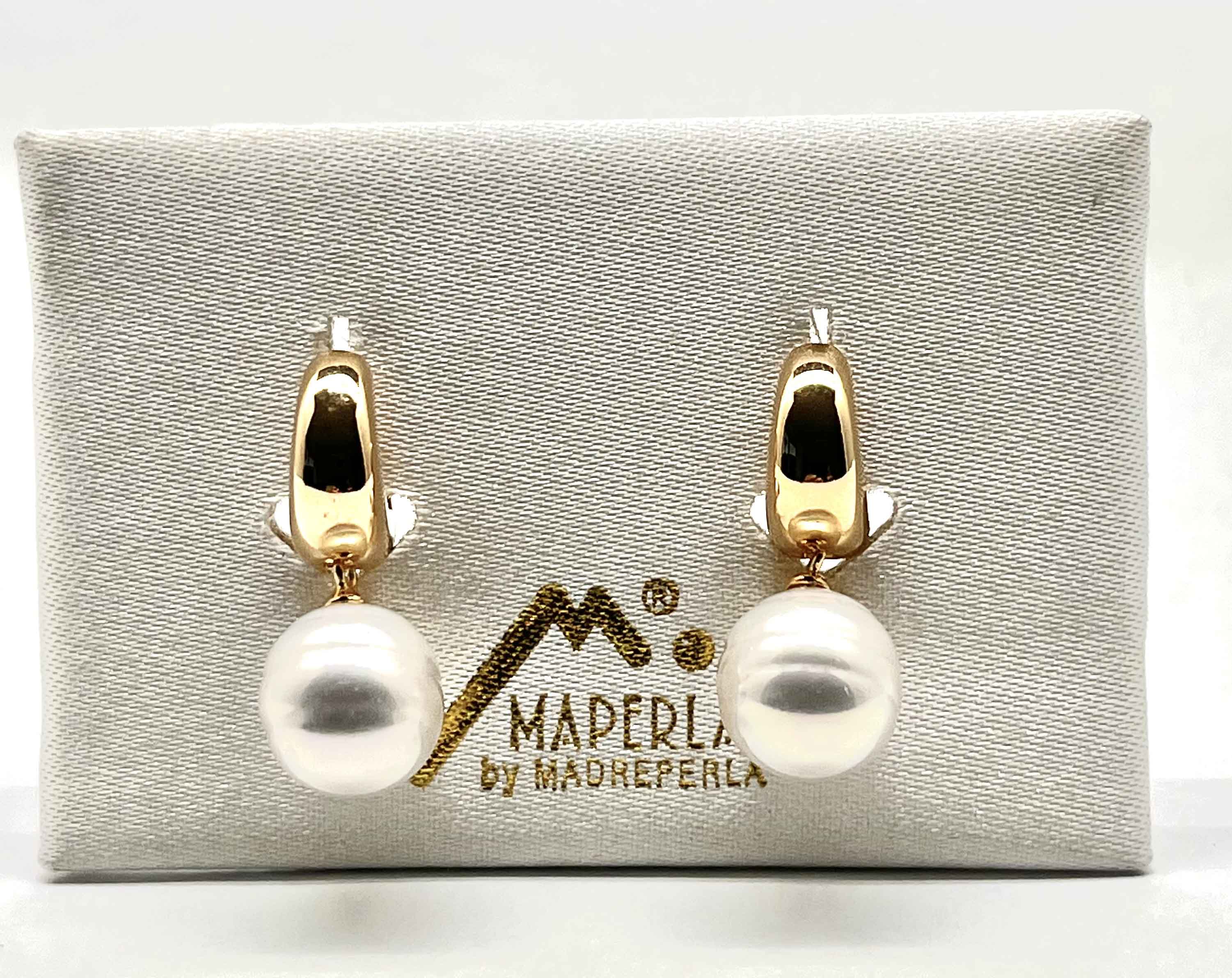 Earrings mallorca pearls gold plated - Item # 18425