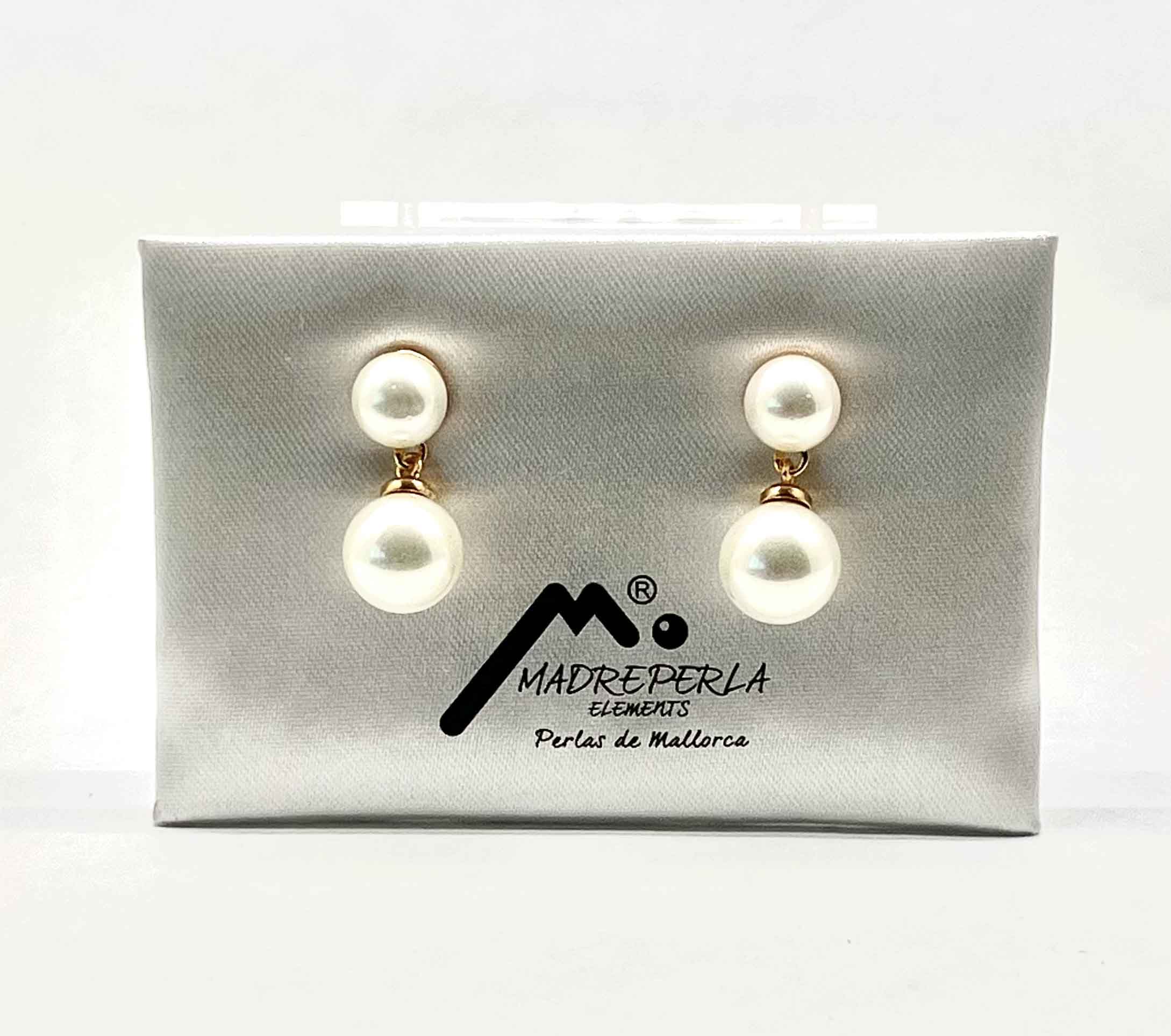 Earrings mallorca pearls gold plated - Item # 18428