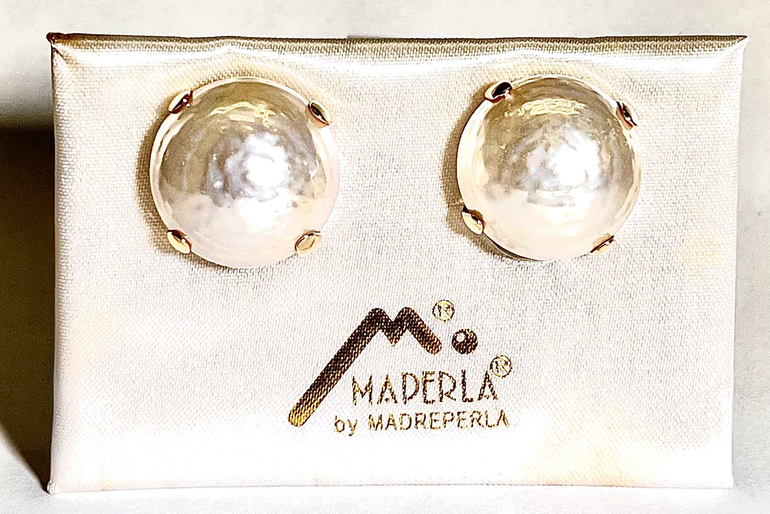 Earrings mallorca pearls gold plated - Item # 18430