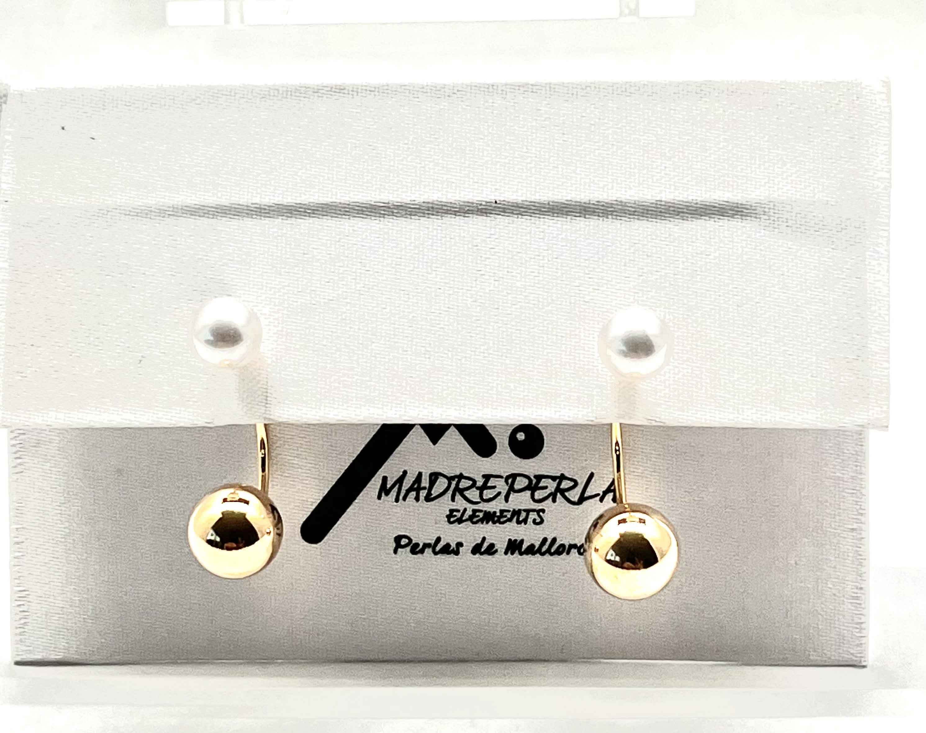 Earrings mallorca pearls gold plated - Item # 18439