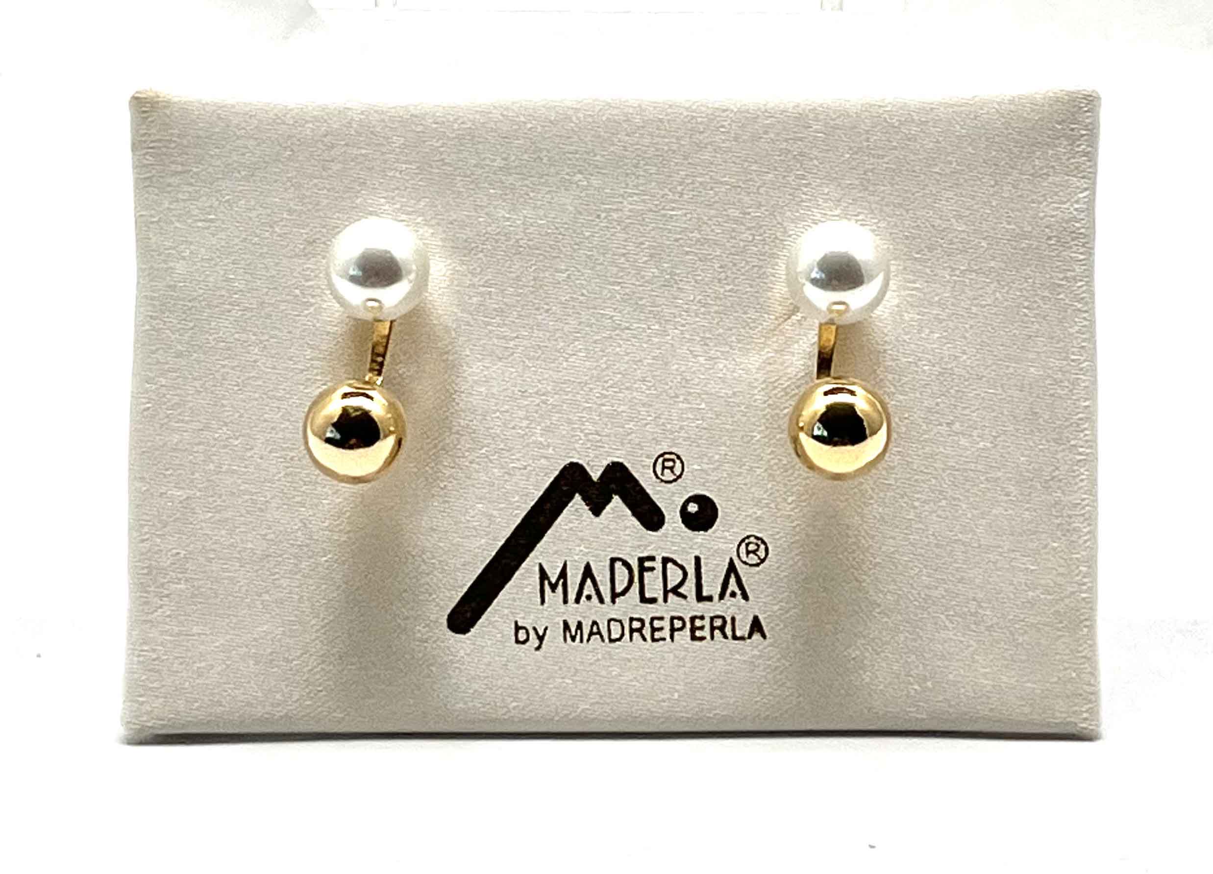 Earrings mallorca pearls gold plated - Item # 18440