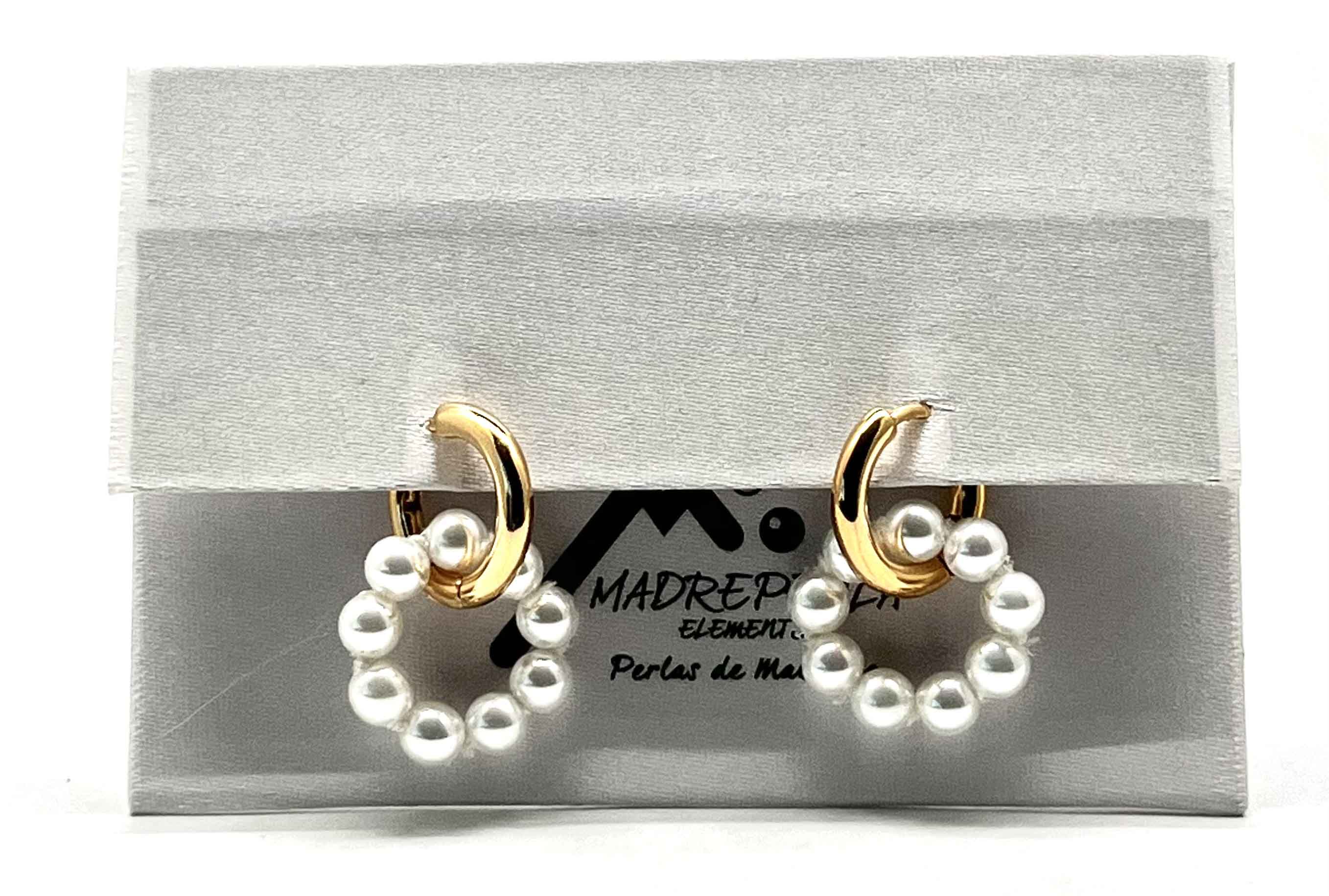 Earrings mallorca pearls gold plated - Item # 18441