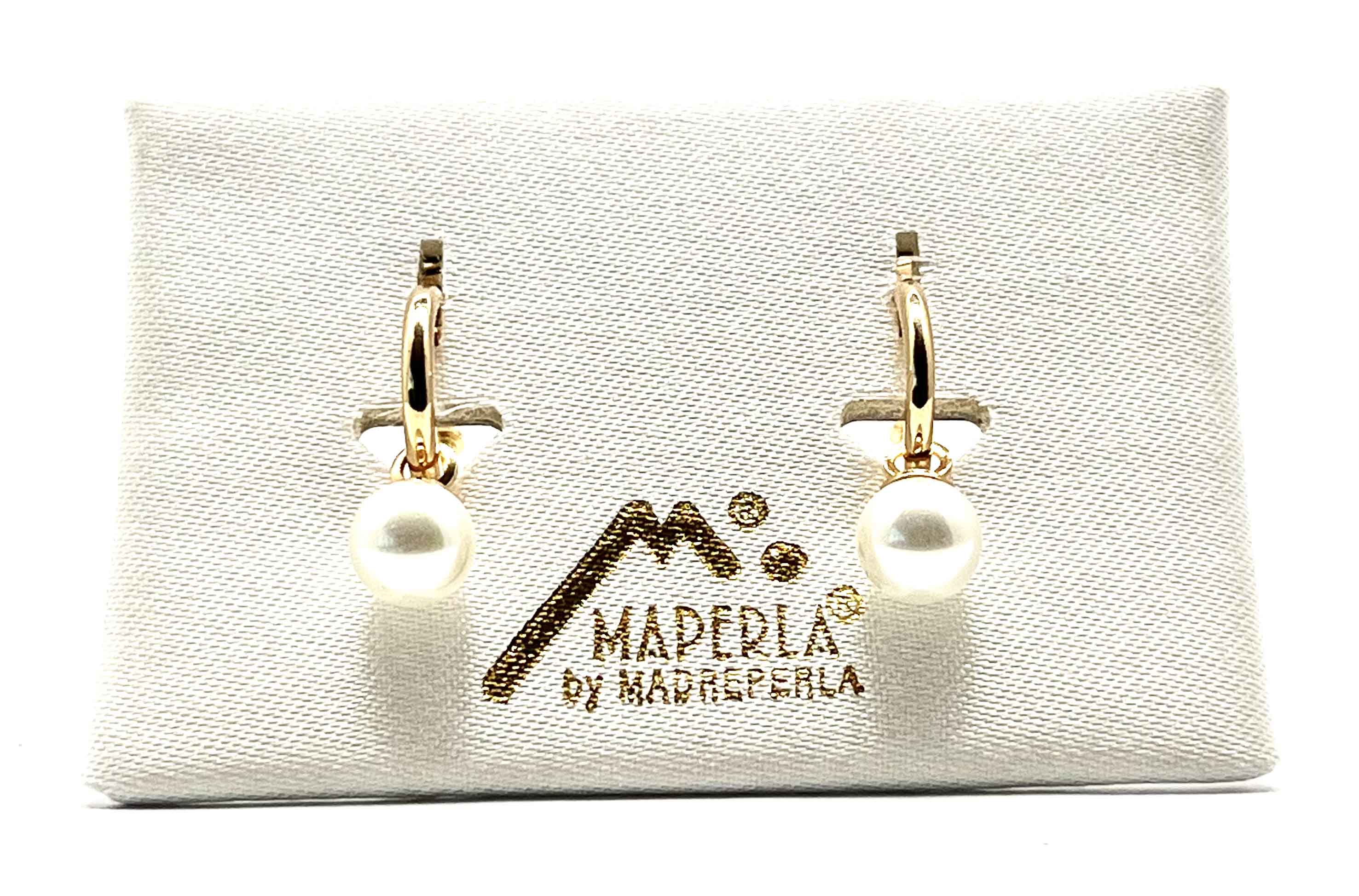 Earrings mallorca pearls gold plated - Item # 18443