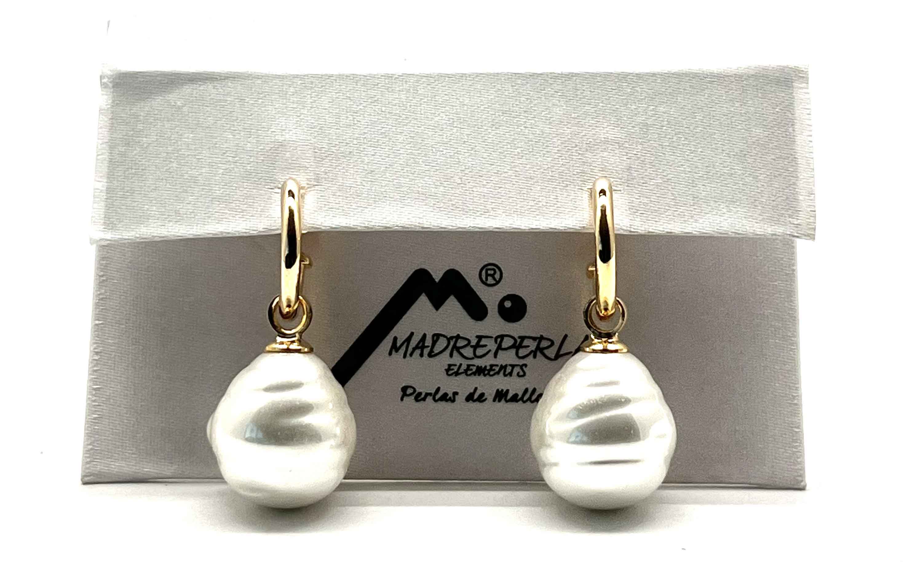 Earrings mallorca pearls gold plated - Item # 18444