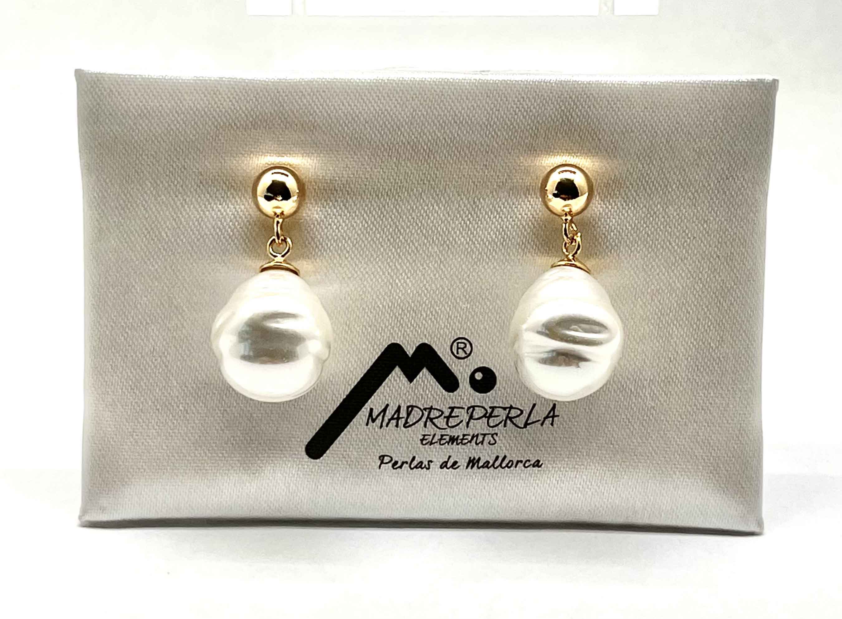 Earrings mallorca pearls gold plated - Item # 18445