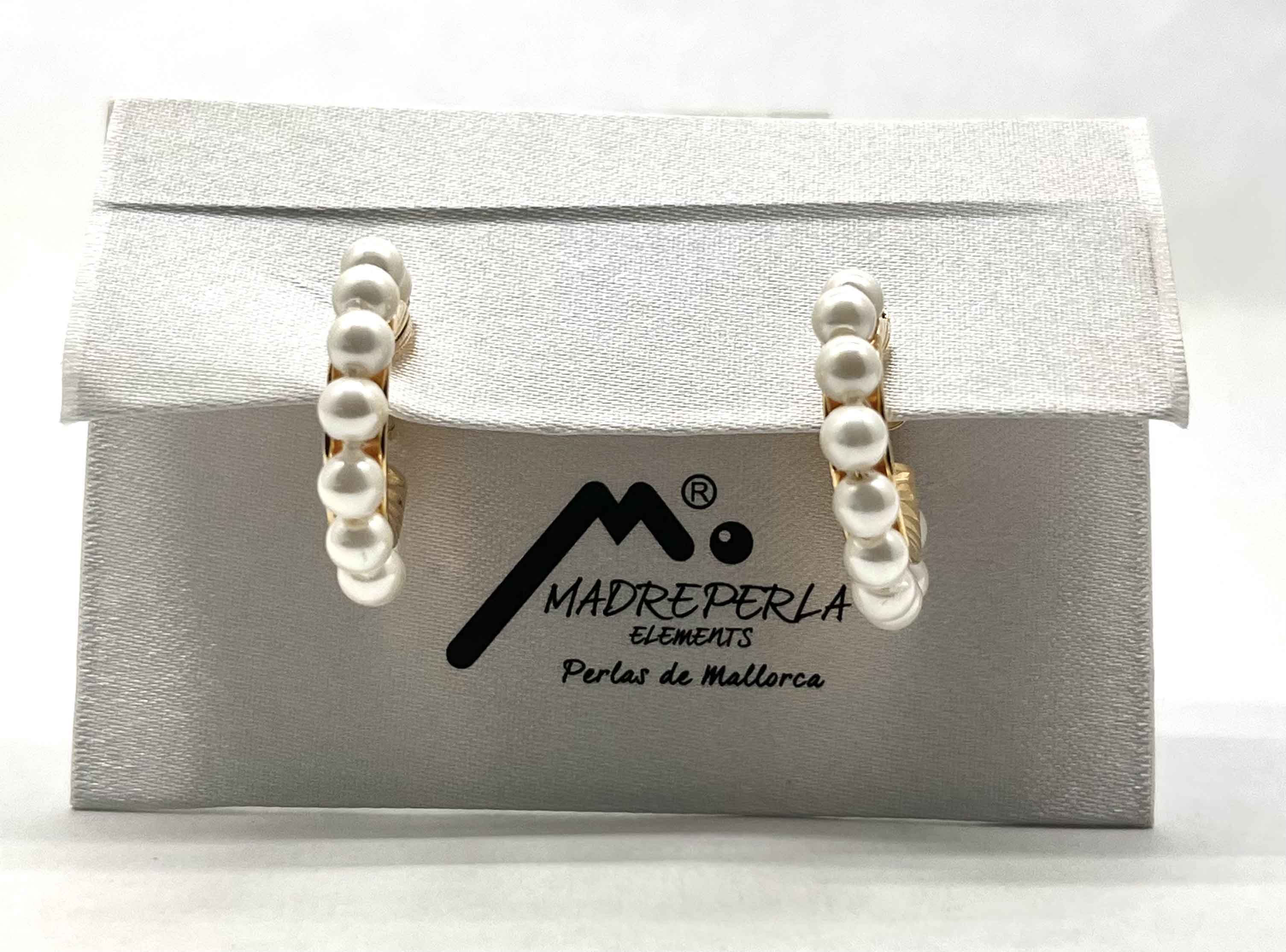 Earrings mallorca pearls gold plated - Item # 18446