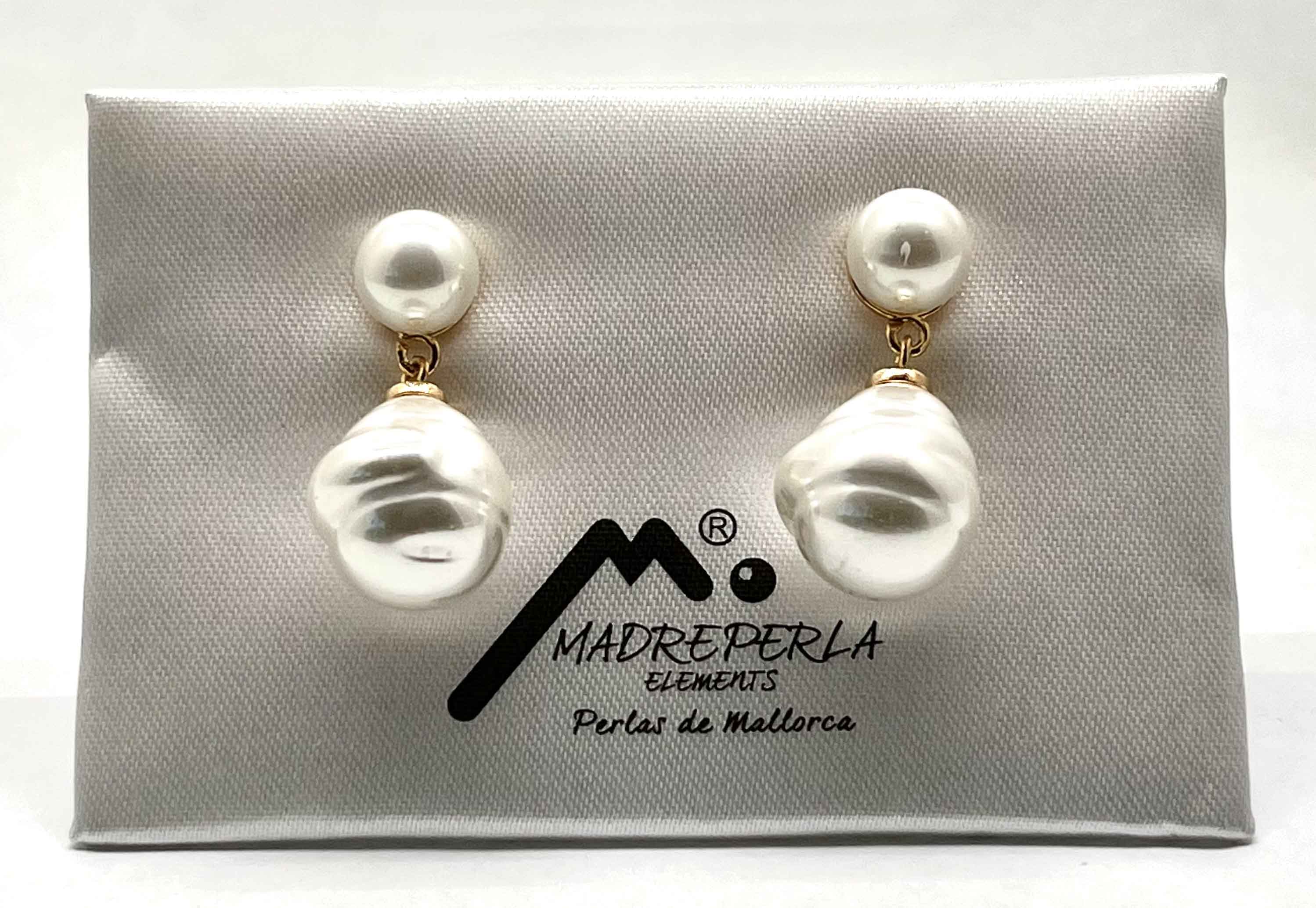 Earrings mallorca pearls gold plated - Item # 18447