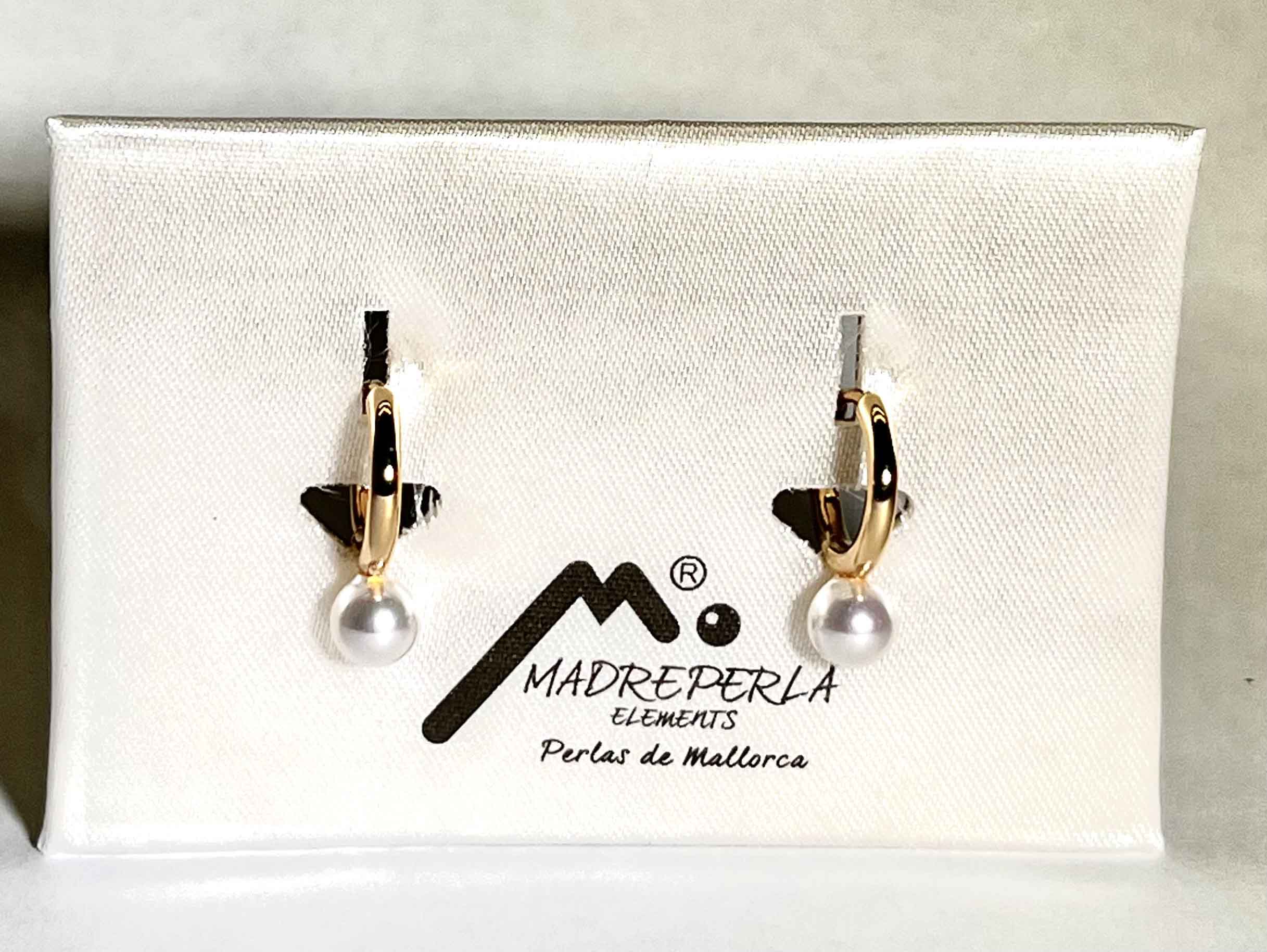 Earrings mallorca pearls gold plated - Item # 18457