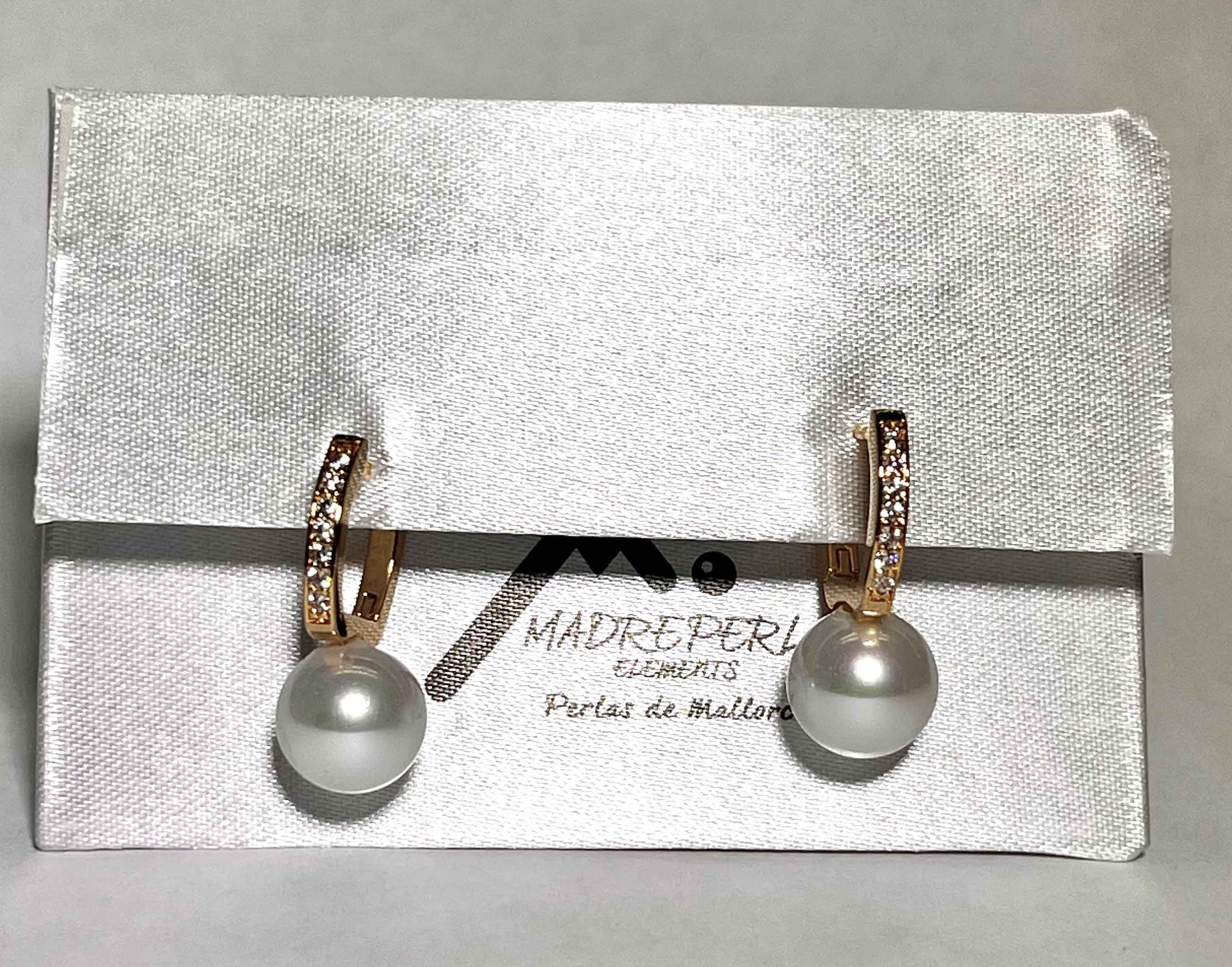 Earrings mallorca pearls gold plated - Item # 18462