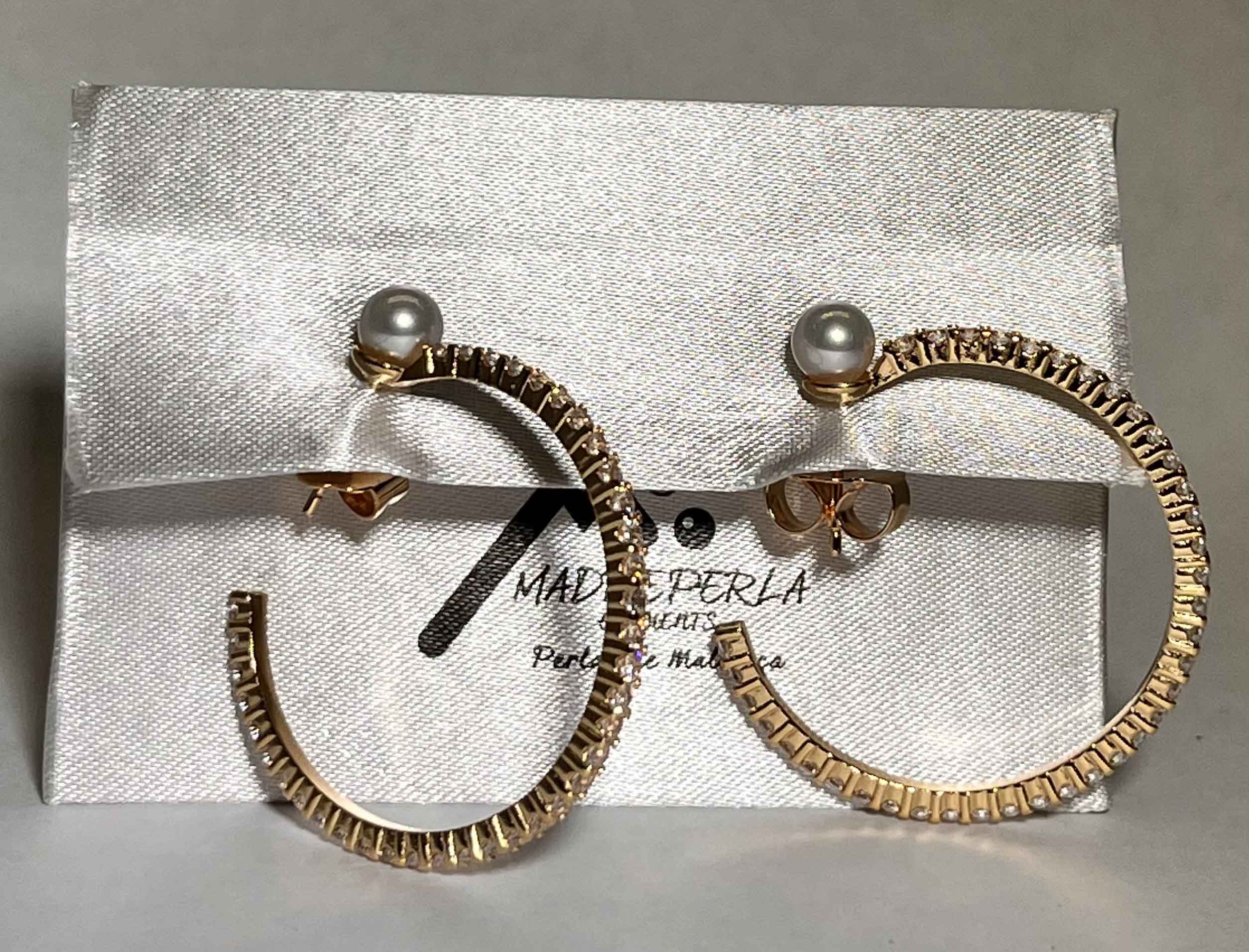 Earrings mallorca pearls gold plated - Item # 18465