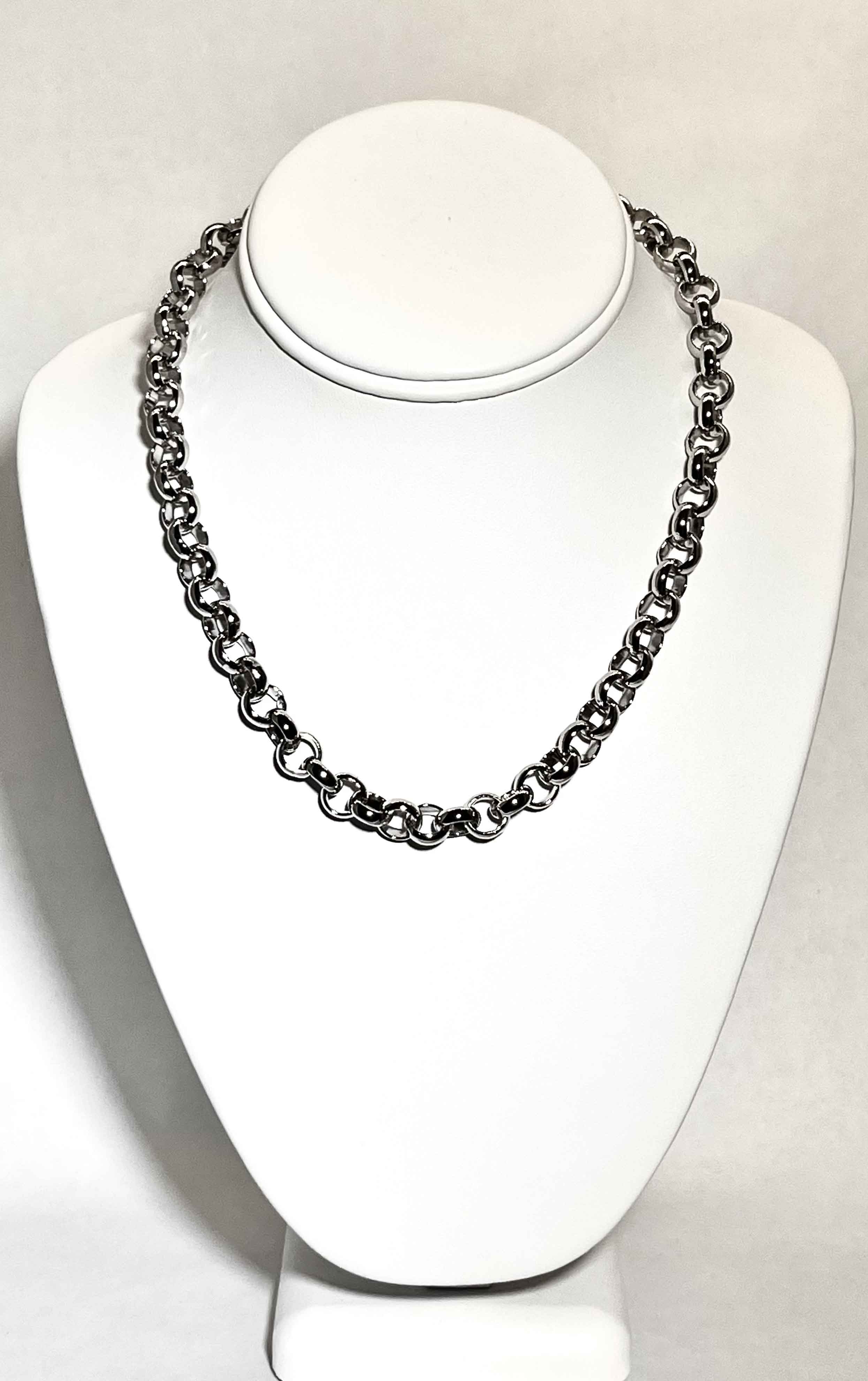 Metal necklace rodio plated - Item # 18481