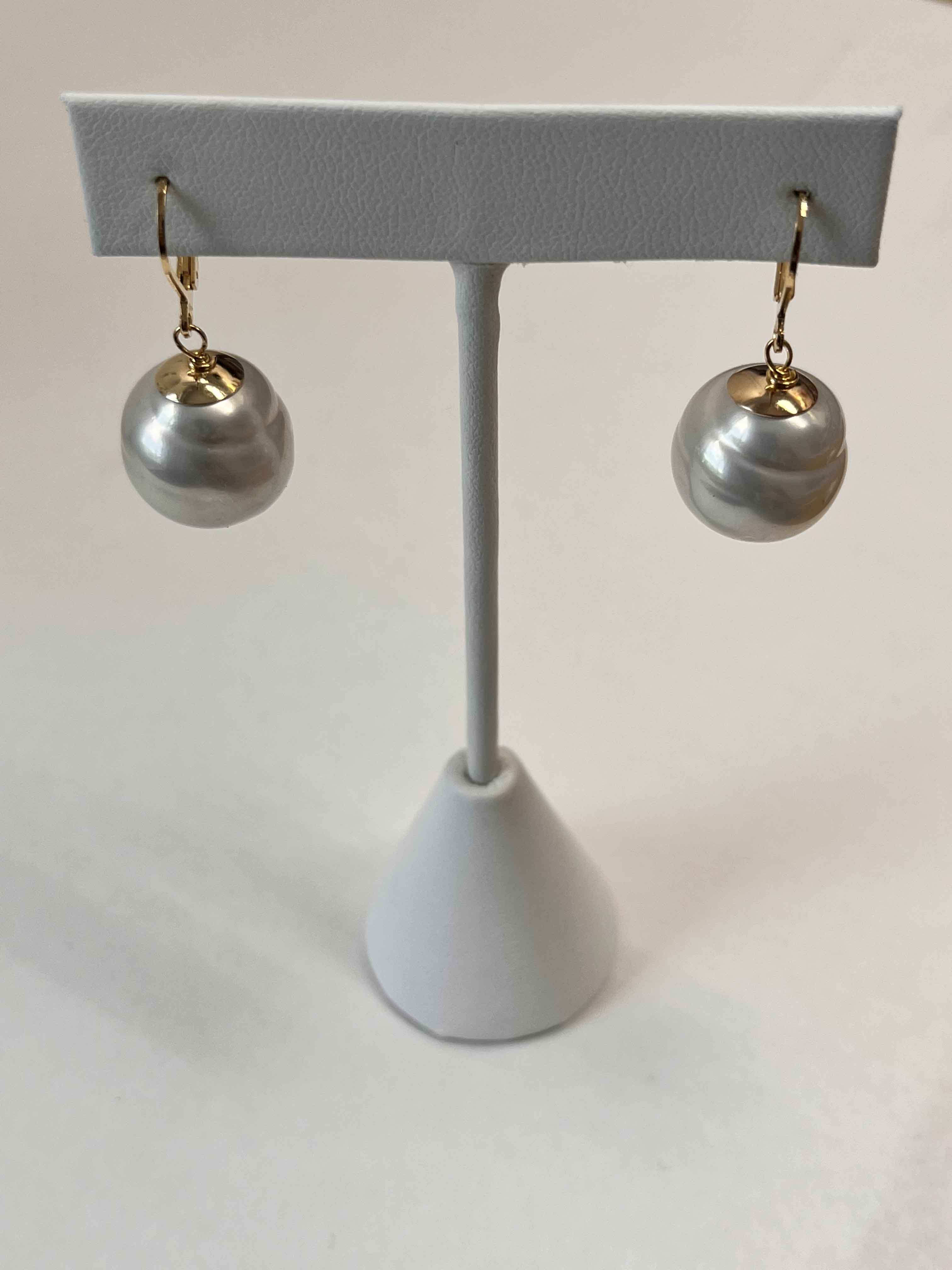 Earrings mallorca pearls gold plated white pearls - Item # 18870