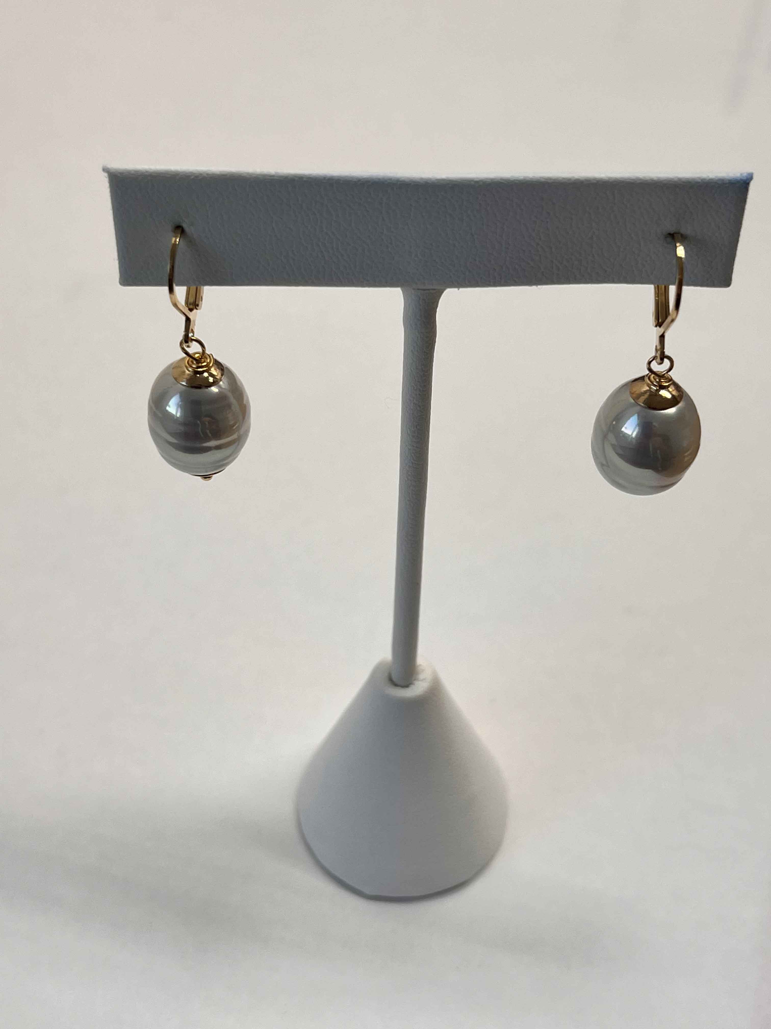 Earrings mallorca pearls gold plated white color pearls - Item # 18907